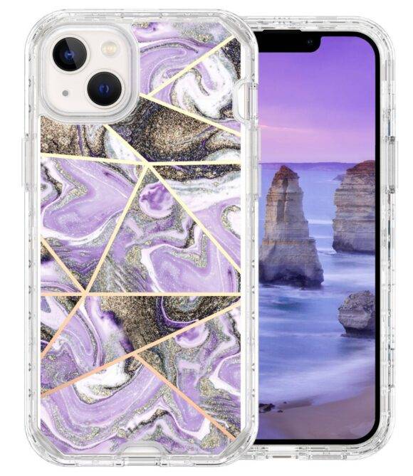 PURPLE GREEN 3IN1 MARBLE CASE Armor Case PHONE CASES 4