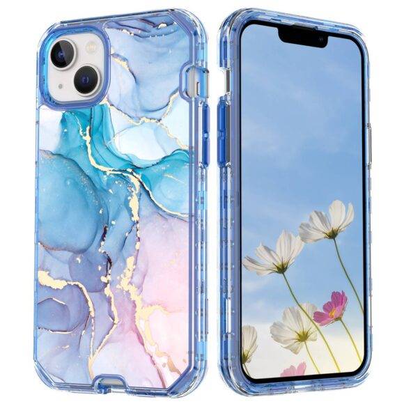 BLUE PINK GOLD 3IN1 MARBLE CASE Armor Case PHONE CASES