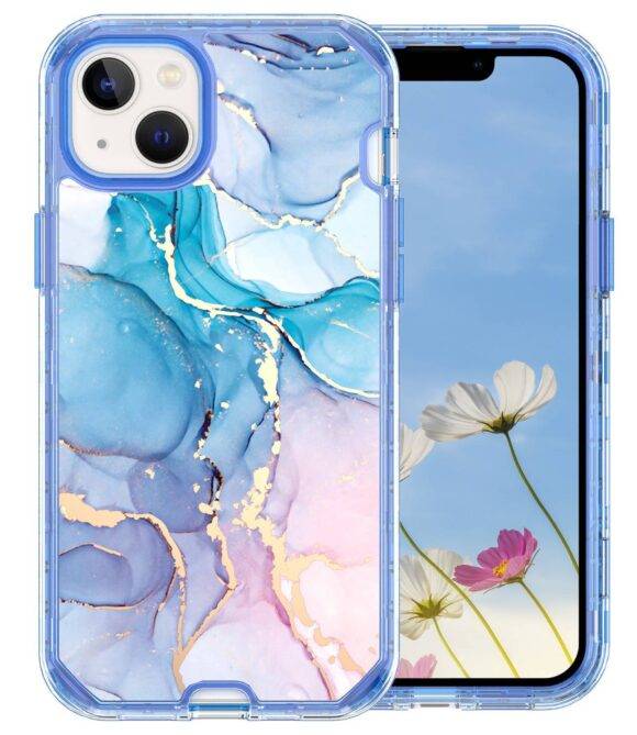 BLUE PINK GOLD 3IN1 MARBLE CASE Armor Case PHONE CASES 4