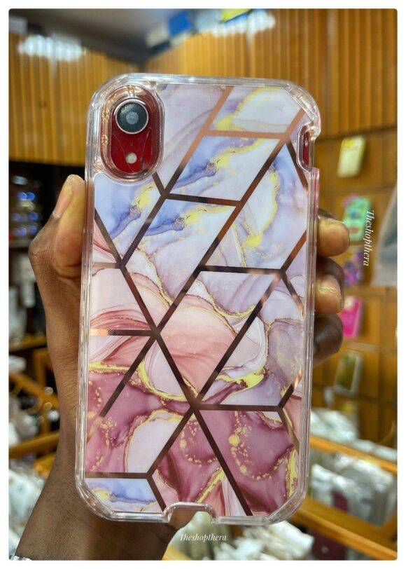 GOLD PINK GEOMETRIC 3IN1 MARBLE CASE 3-in-1 case PHONE CASES 3
