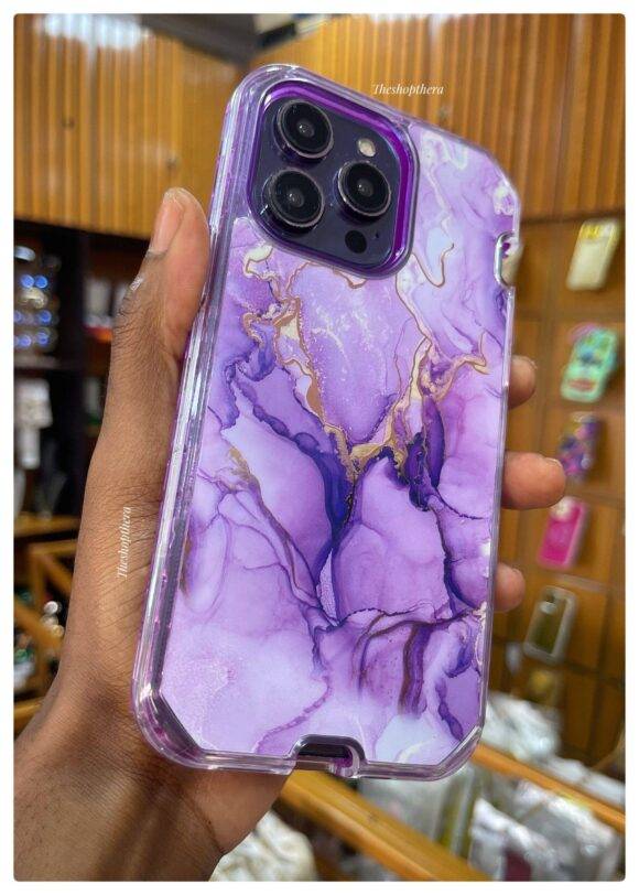 PURPLE GOLD 3IN1 MARBLE CASE Armor Case PHONE CASES 4