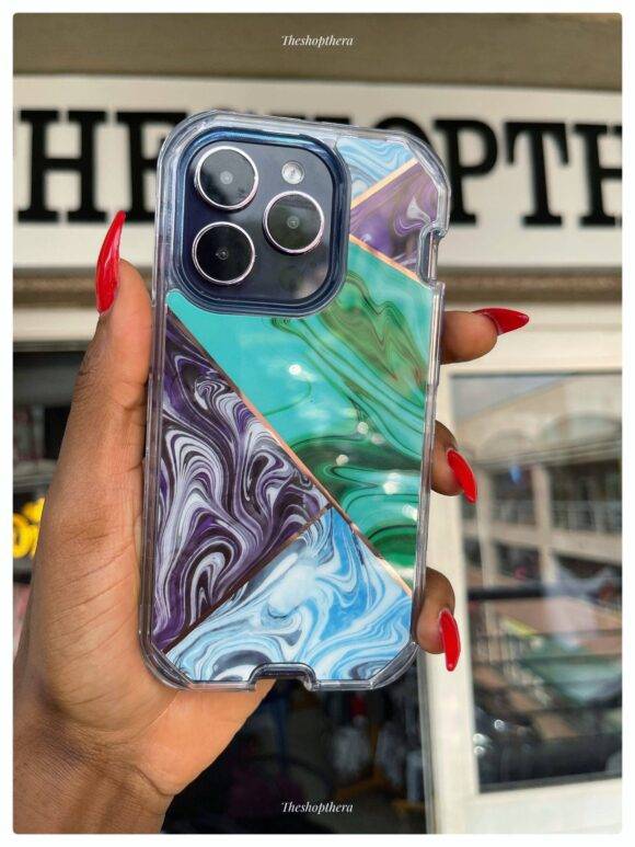 PURPLE GREEN GEOMETRIC 3IN1 MARBLE CASE Armor Case PHONE CASES 6