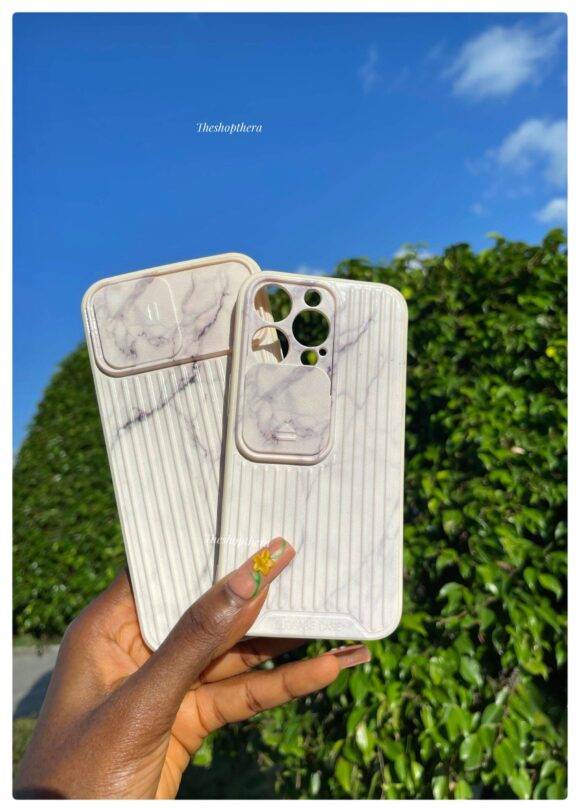 WHITE CAMERA PROTECTOR MARBLE CASE Basic Protection PHONE CASES 6