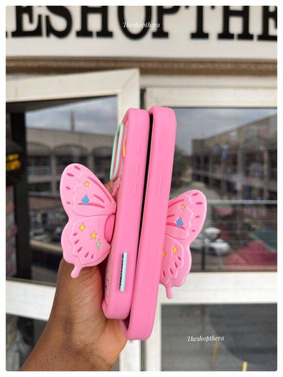PINK 3D BUTTERFLY CASE 3D Cases PHONE CASES 6