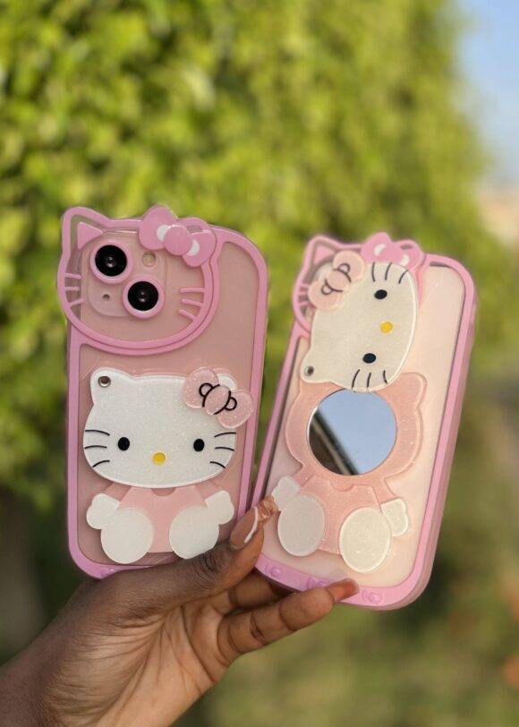 PINK HELLO KITTY MIRROR CASE Basic Protection PHONE CASES 5