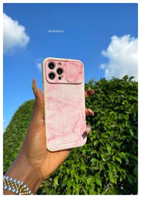 PINK CAMERA PROTECTOR MARBLE CASE Basic Protection PHONE CASES 6