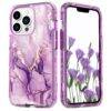 PURPLE GOLD 3IN1 MARBLE CASE Armor Case PHONE CASES 10