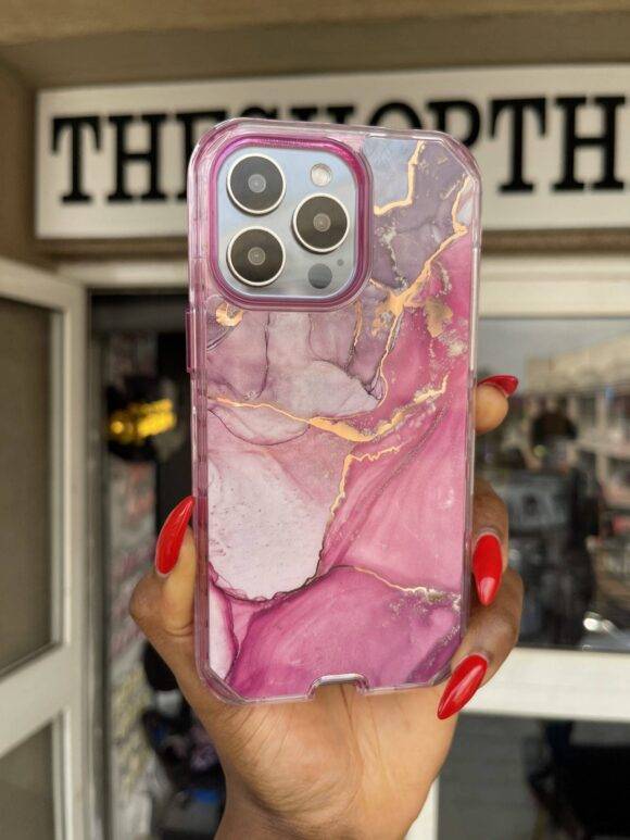 PINK GOLD 3IN1 MARBLE CASE Armor Case PHONE CASES 4