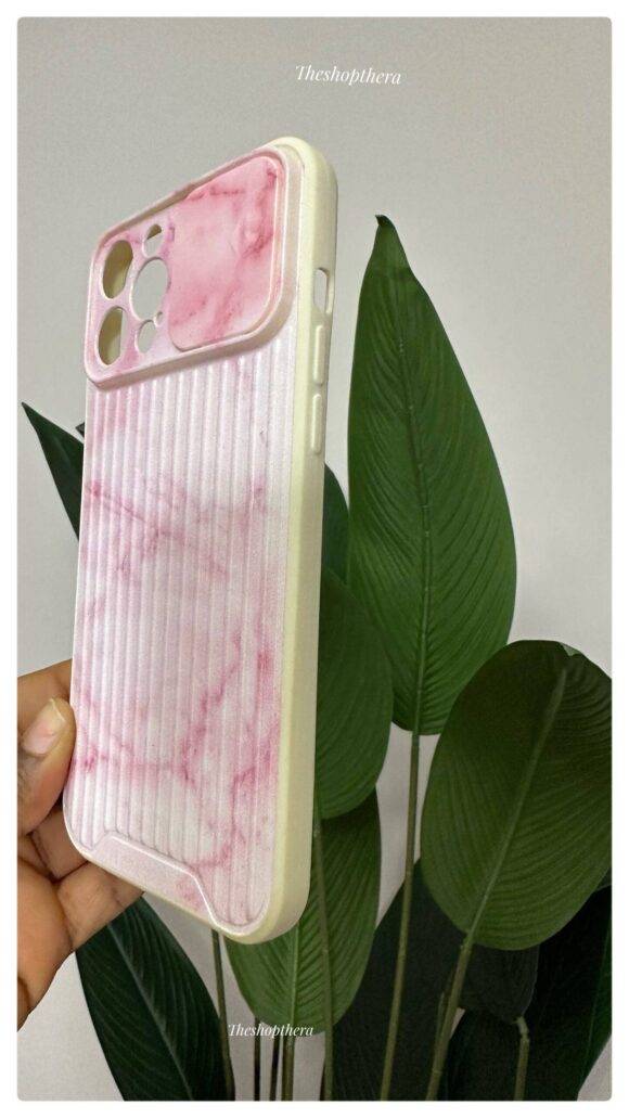 PINK CAMERA PROTECTOR MARBLE CASE Basic Protection PHONE CASES 5