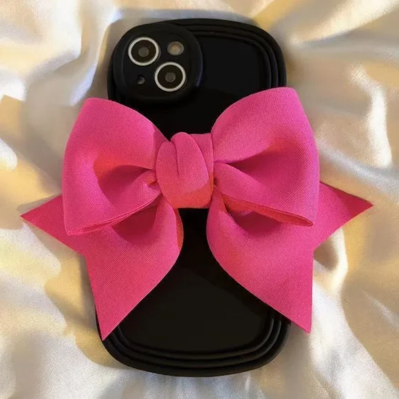 BLACK PINK BOW CASE Basic Protection PHONE CASES