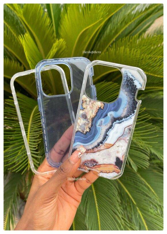 BLUE RESIN 3IN1 MARBLE CASE Armor Case PHONE CASES 5