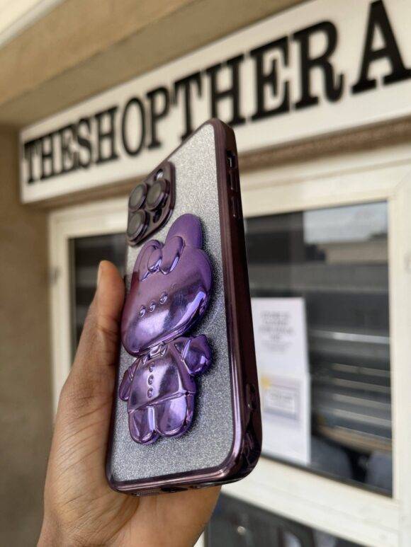 PURPLE KITTY GLITTER CASE Basic Protection PHONE CASES 7