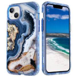 BLUE RESIN 3IN1 MARBLE CASE Armor Case PHONE CASES