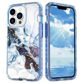 SIERRA BLUE RESIN 3IN1 MARBLE CASE Armor Case PHONE CASES