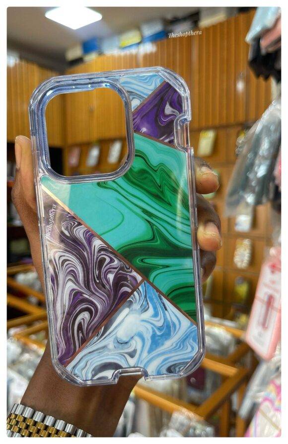 PURPLE GREEN GEOMETRIC 3IN1 MARBLE CASE Armor Case PHONE CASES 8