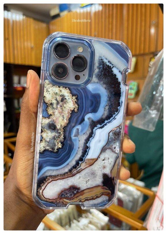 BLUE RESIN 3IN1 MARBLE CASE Armor Case PHONE CASES 9