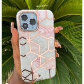2IN1 PINK GREY MARBLE CASE Armor Case PHONE CASES