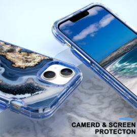 BLUE RESIN 3IN1 MARBLE CASE Armor Case PHONE CASES 2