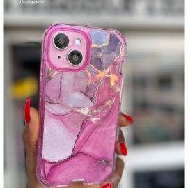 PINK GOLD 3IN1 MARBLE CASE Armor Case PHONE CASES 2