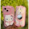 PINK HELLO KITTY MIRROR CASE Basic Protection PHONE CASES 9