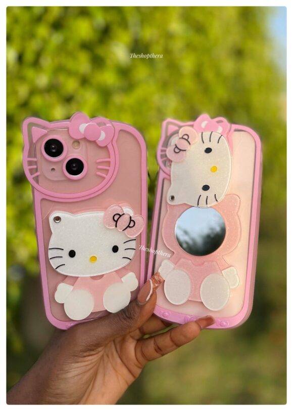 PINK HELLO KITTY MIRROR CASE Basic Protection PHONE CASES 2