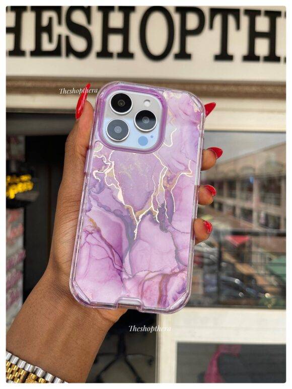 PURPLE GOLD 3IN1 MARBLE CASE Armor Case PHONE CASES 8