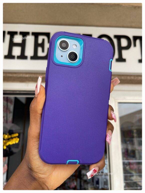 PURPLE BLUE 3IN1 SHOCKPROOF CASE Armor Case PHONE CASES 15
