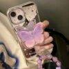 SILVER GRADIENT BUTTERFLY CASE Basic Protection PHONE CASES 16
