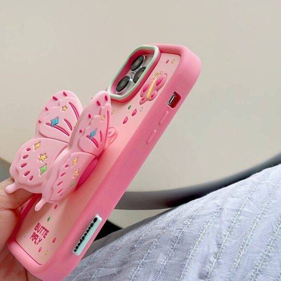 PINK 3D BUTTERFLY CASE 3D Cases PHONE CASES 11