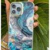 DARK EMERALD 2IN1 GOLD MARBLE CASE Armor Case PHONE CASES 12