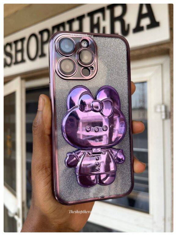 PURPLE KITTY GLITTER CASE Basic Protection PHONE CASES 3