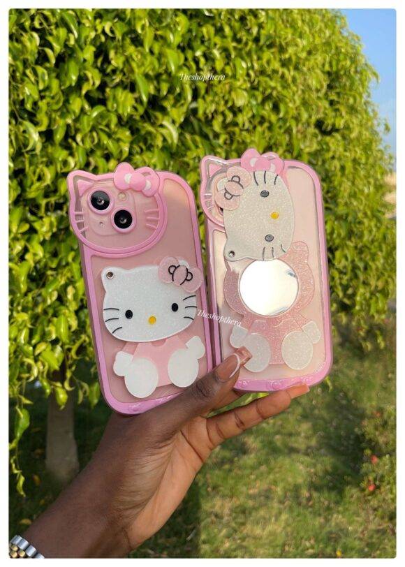 PINK HELLO KITTY MIRROR CASE Basic Protection PHONE CASES 3