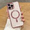 ROSE GOLD ELECTROPLATED CAMERA MAGSAFE CASE Basic Protection PHONE CASES 5