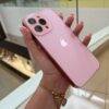 PINK ELECTROPLATED GLASS CASE Camera protector case PHONE CASES 5