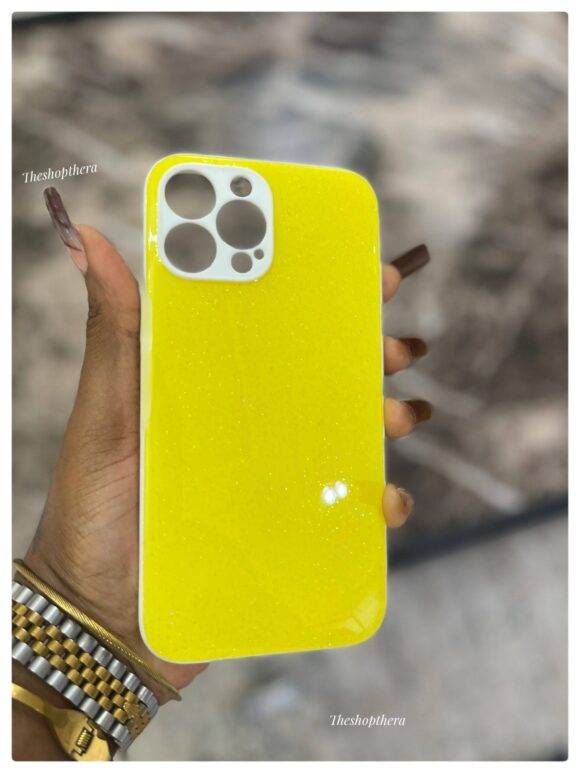 YELLOW GLITTER LOVE CASE Basic Protection PHONE CASES 14