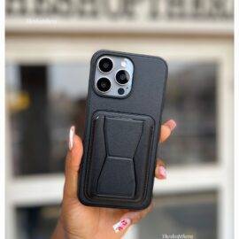 BLACK KICKSTAND WALLET CASE Armor Case PHONE CASES