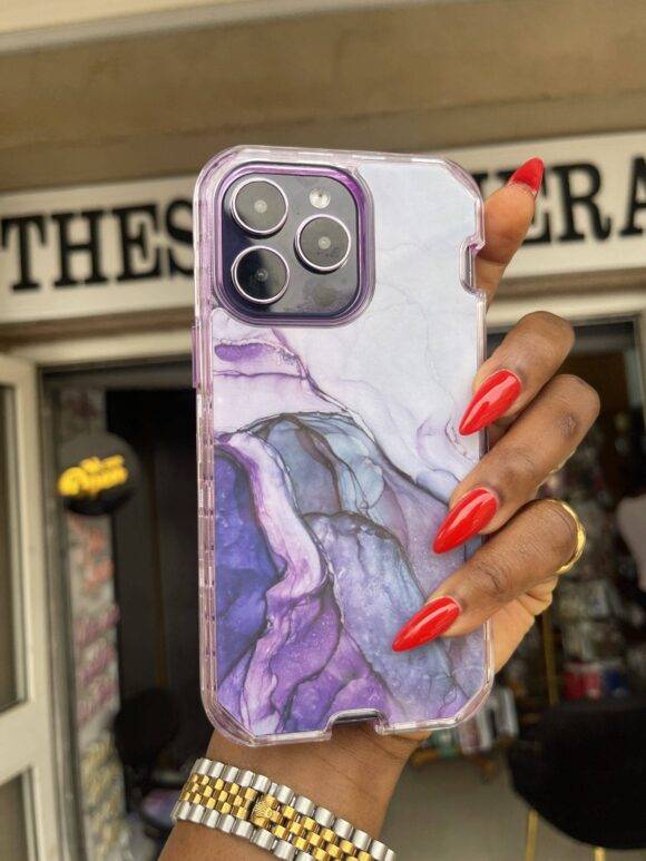 PURPLE OCEAN WAVY 3IN1 MARBLE CASE Armor Case PHONE CASES 4