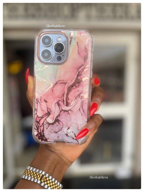 PINK WAVY 3IN1 MARBLE CASE Armor Case PHONE CASES 5