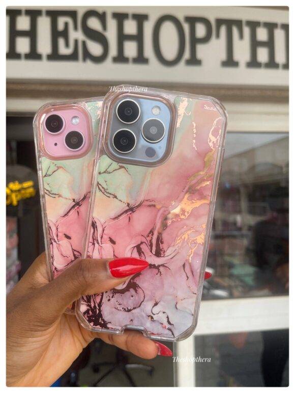 PINK WAVY 3IN1 MARBLE CASE Armor Case PHONE CASES 7