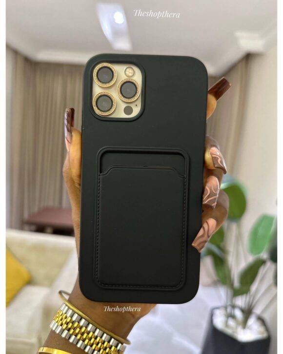 BLACK OPEN WALLET CASE Black case PHONE CASES 7