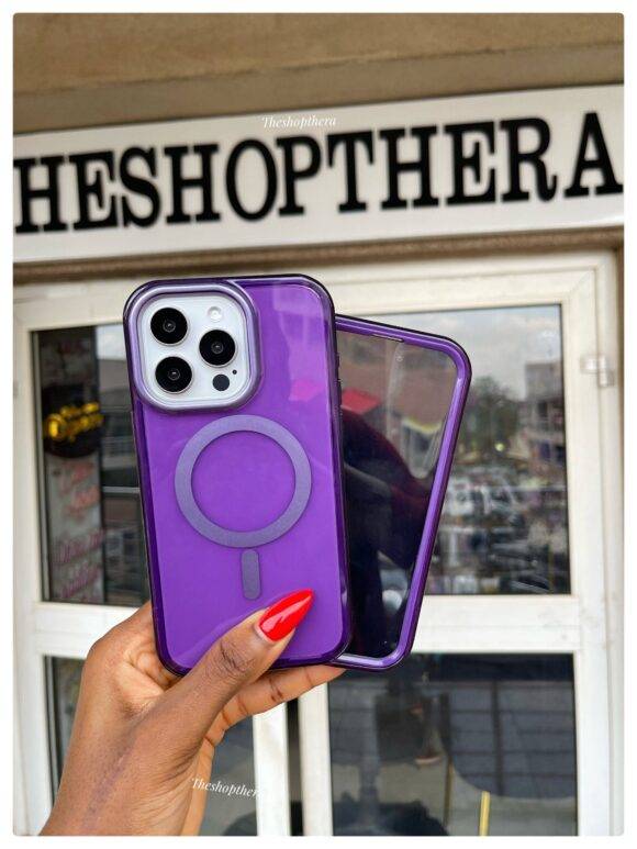 PURPLE 2IN1 TRANSPARENT MAGSAFE CASE lightweight case PHONE CASES 3