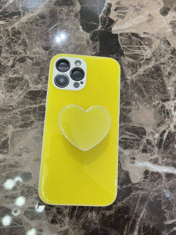 YELLOW GLITTER LOVE CASE Basic Protection PHONE CASES 13