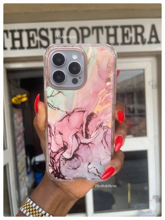 PINK WAVY 3IN1 MARBLE CASE Armor Case PHONE CASES 6