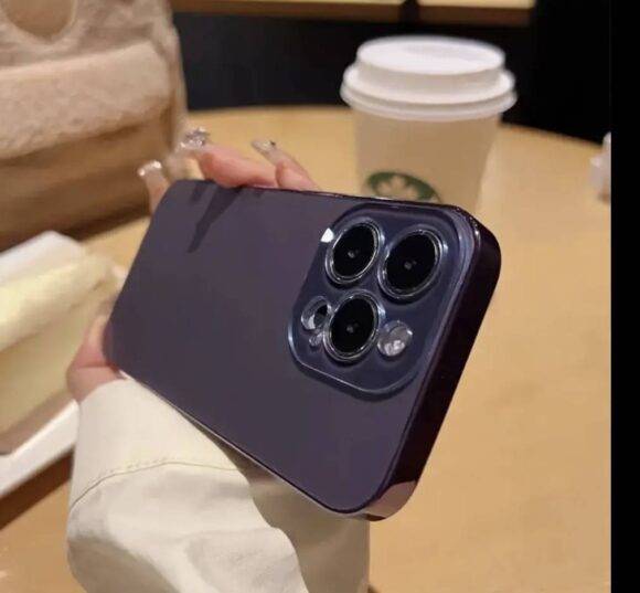 PURPLE ELECTROPLATED GLASS CASE Camera protector case PHONE CASES 4