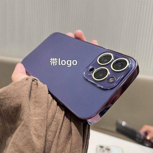 PURPLE ELECTROPLATED GLASS CASE Camera protector case PHONE CASES 5