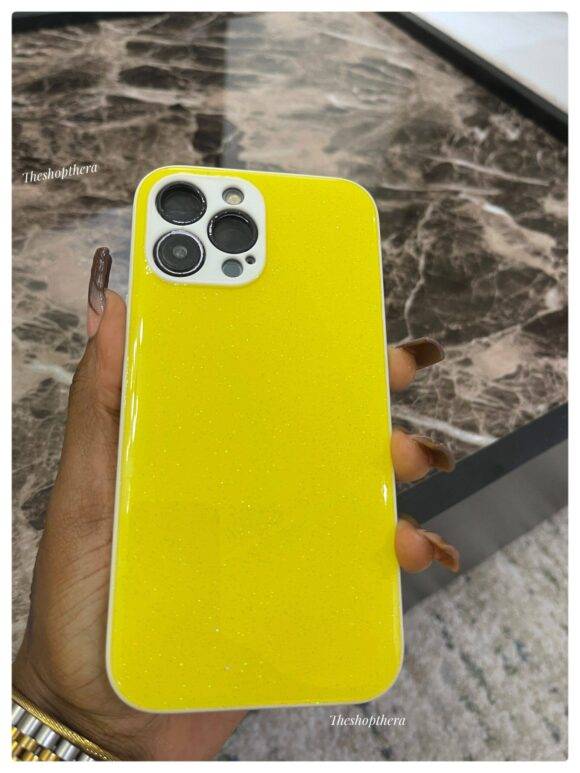 YELLOW GLITTER LOVE CASE Basic Protection PHONE CASES 7