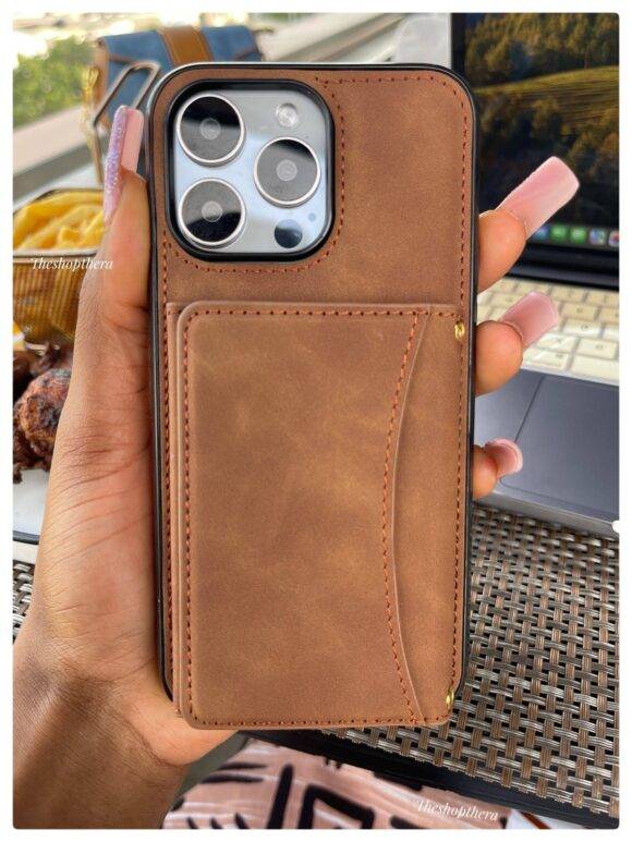 BROWN PADDED WALLET CASE brown case PHONE CASES 6