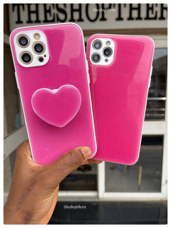 HOT PINK GLITTER LOVE CASE Basic Protection PHONE CASES 3