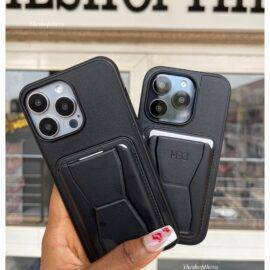 BLACK KICKSTAND WALLET CASE Armor Case PHONE CASES 2