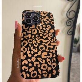 BLACK LEOPARD CASE Black case PHONE CASES